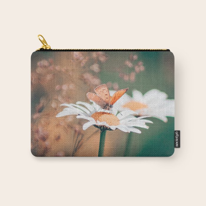 Butterfly on a daisy flower - summer nights Carry All Pouch Gallery Image 1