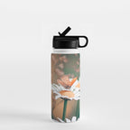 Butterfly on a daisy flower - summer nights Water Bottle Gallery Image 1