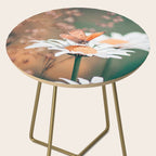 Butterfly on a daisy flower - summer nights Side Table Gallery Image 2