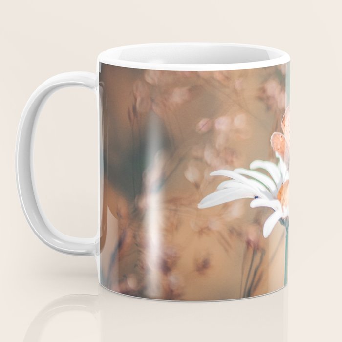 Butterfly on a daisy flower - summer nights Coffee Mug Gallery Image 3
