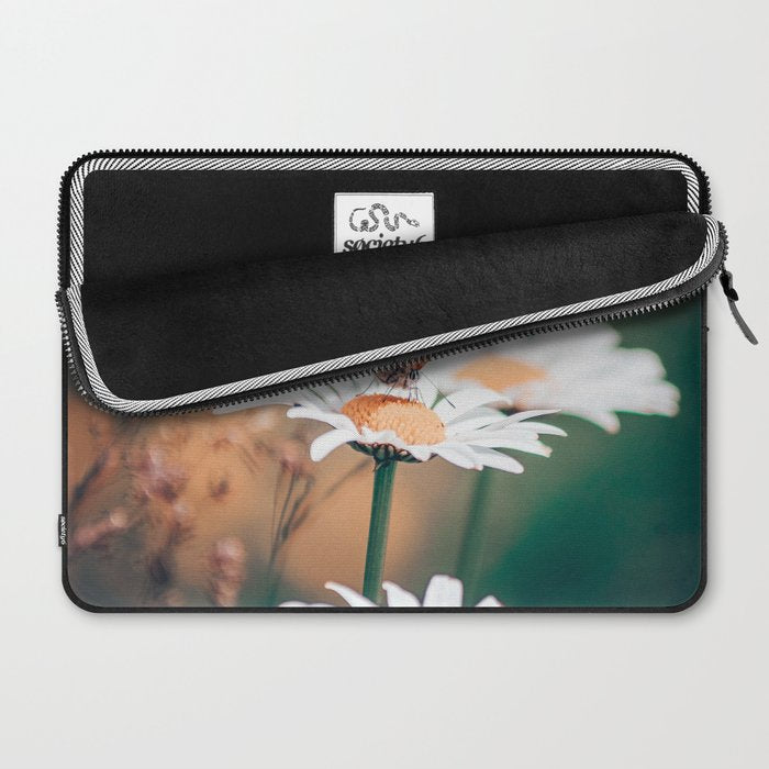 Butterfly on a daisy flower - summer nights Laptop Sleeve Gallery Image 2