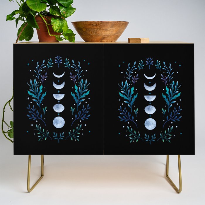 Moonlight Garden - Blue Credenza Gallery Image 1
