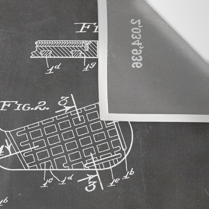 Golf Clubs Patent - Golfing Art - Black Chalkboard Wall Tapestry Gallery Image 3