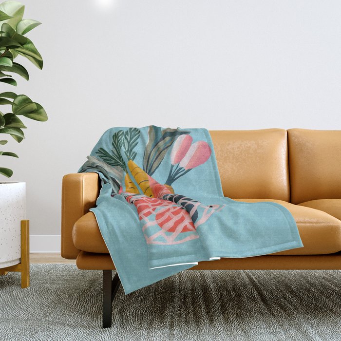 Market Morning Throw Blanket Gallery Image 1