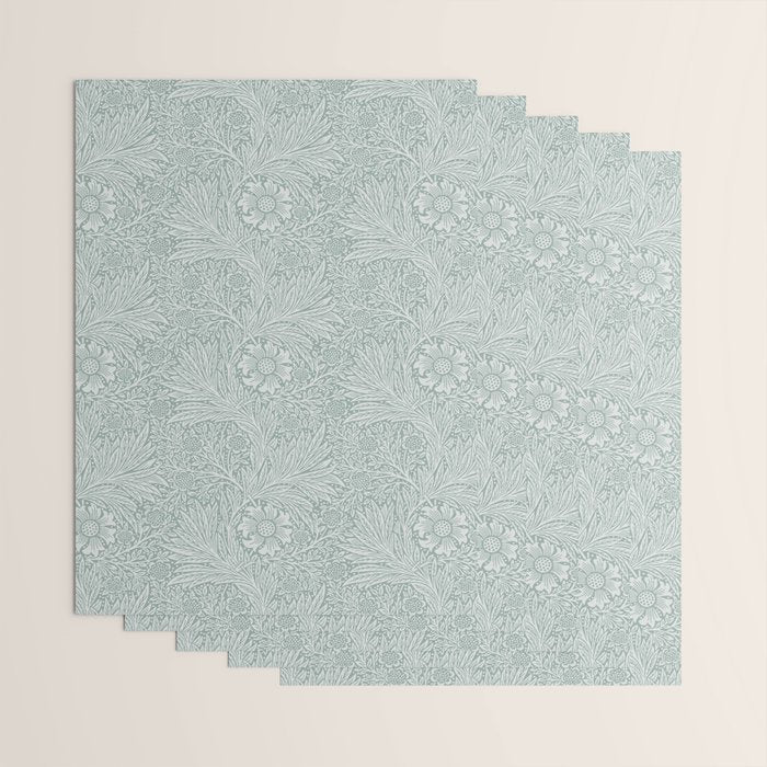 William Morris Marigold Dove Blue Wrapping Paper Gallery Image 3