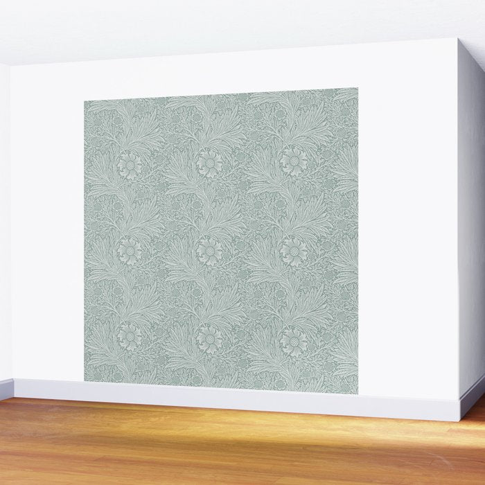 William Morris Marigold Dove Blue Wall Mural Gallery Image 2