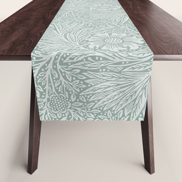 William Morris Marigold Dove Blue Table Runner Gallery Image 1