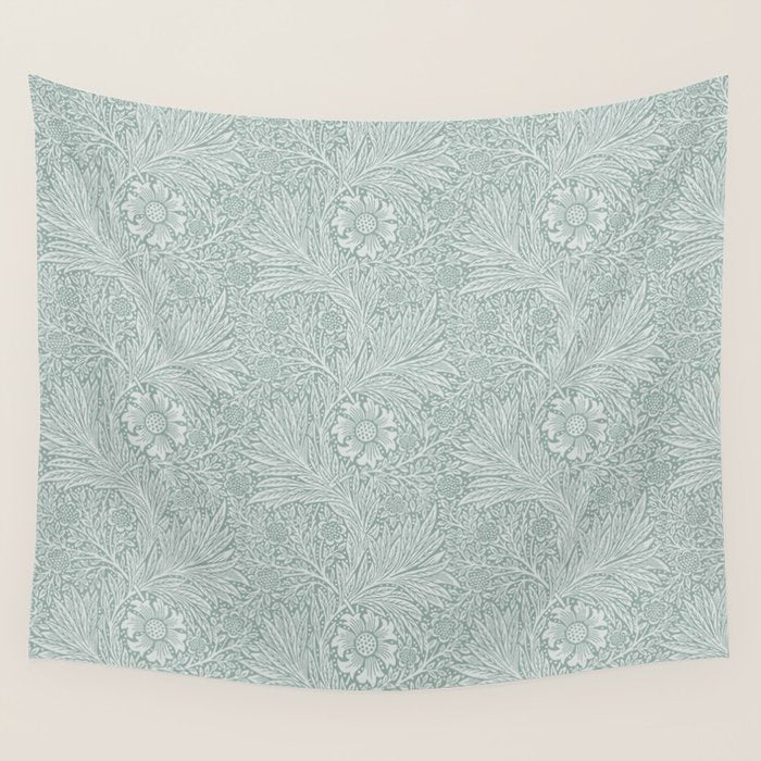 William Morris Marigold Dove Blue Wall Tapestry Gallery Image 1