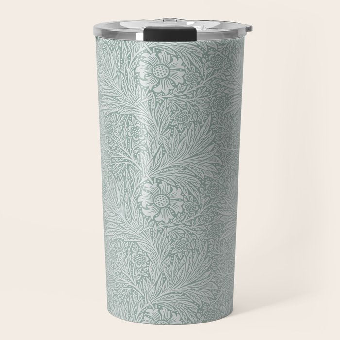 William Morris Marigold Dove Blue Travel Mug Gallery Image 1