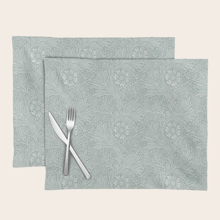 William Morris Marigold Dove Blue Placemat Gallery Image 1