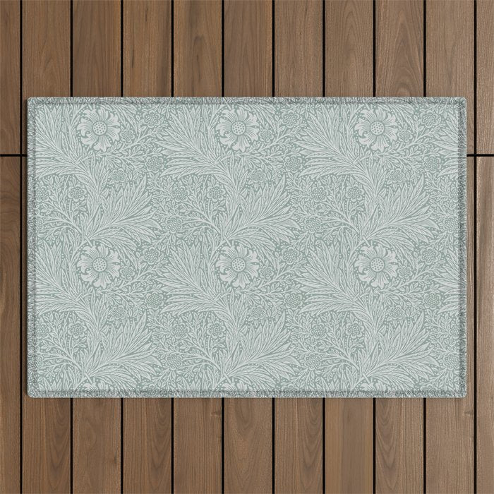 William Morris Marigold Dove Blue Outdoor Rug Gallery Image 1