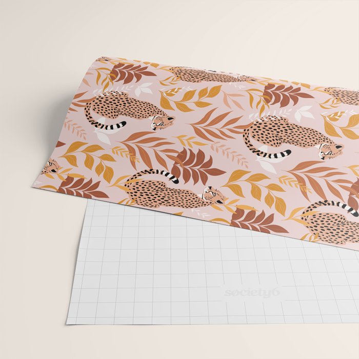 Summer Cheetah Pattern I - Terracotta  Wrapping Paper Gallery Image 2
