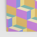 Cuboid Geometric Abstract Shapes Pattern XXVIII Poster Gallery Image 3