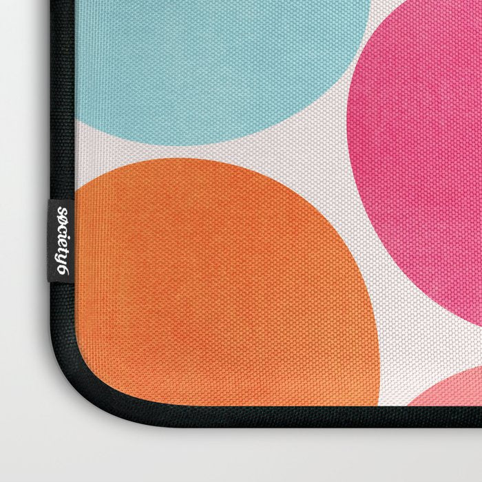 Mid Century Pink and Orange Dots Laptop Sleeve Gallery Image 3