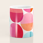 Mid Century Pink and Orange Dots Coffee Mug Gallery Image 4