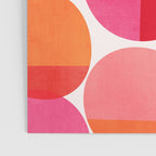 Mid Century Pink and Orange Dots Poster Gallery Image 3