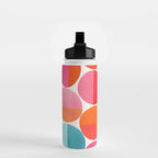 Mid Century Pink and Orange Dots Water Bottle Gallery Image 2