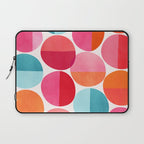 Mid Century Pink and Orange Dots Laptop Sleeve Gallery Image 1