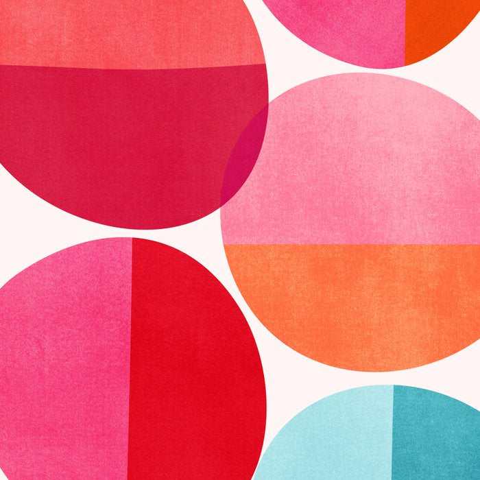 Mid Century Pink and Orange Dots Coffee Mug Gallery Image 2