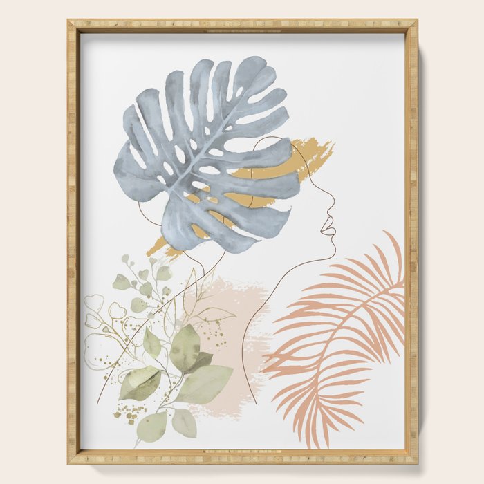 Line in Nature III Serving Tray Gallery Image 1