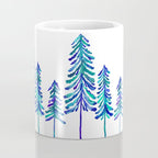 Pine Trees - Navy & Turquoise Palette Coffee Mug Gallery Image 4