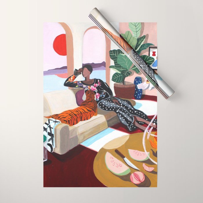 Tiger Queen Wrapping Paper Gallery Image 1