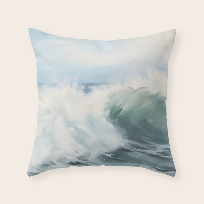 Ocean Waves Throw Pillow Gallery Image 6