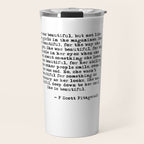 She was beautiful - Fitzgerald quote Travel Mug Gallery Image 1
