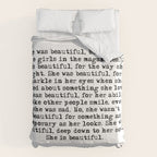 She was beautiful - Fitzgerald quote Comforter Gallery Image 6