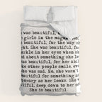 She was beautiful - Fitzgerald quote Duvet Cover Gallery Image 6