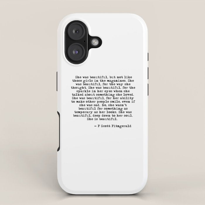 She was beautiful - Fitzgerald quote iPhone Case Gallery Image 1