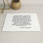 She was beautiful - Fitzgerald quote Rug Gallery Image 1