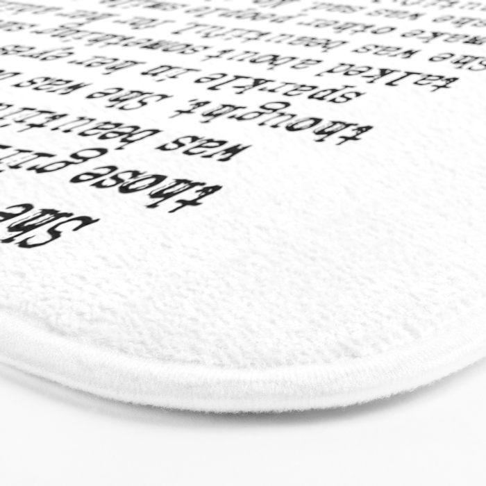 She was beautiful - Fitzgerald quote Bath Mat Gallery Image 3