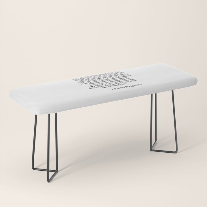 She was beautiful - Fitzgerald quote Bench Gallery Image 1