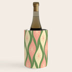 Mid Century Modern Atomic Christmas Abstract Ornaments Blush Pink and Vintage Green Pattern Wine Chiller Gallery Image 2