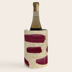 Modern burgundy gold watercolor brushstrokes Wine Chiller Gallery Image 1