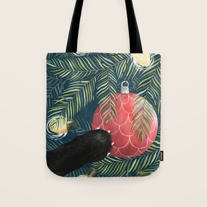 Here Comes Santa Claws Tote Bag Gallery Image 1