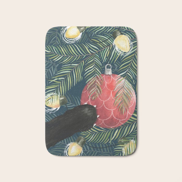 Here Comes Santa Claws Bath Mat Gallery Image 1