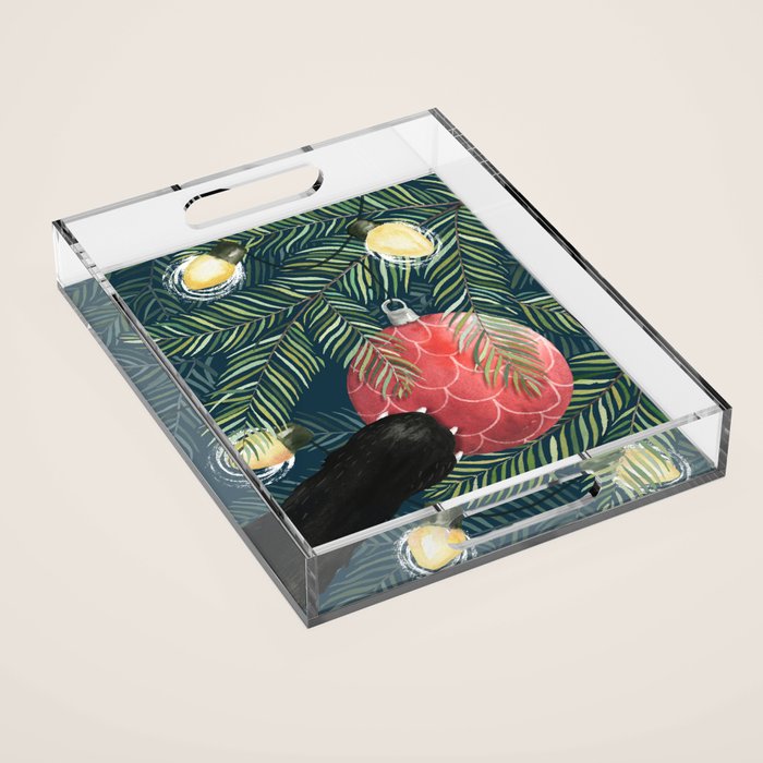 Here Comes Santa Claws Acrylic Tray Gallery Image 1
