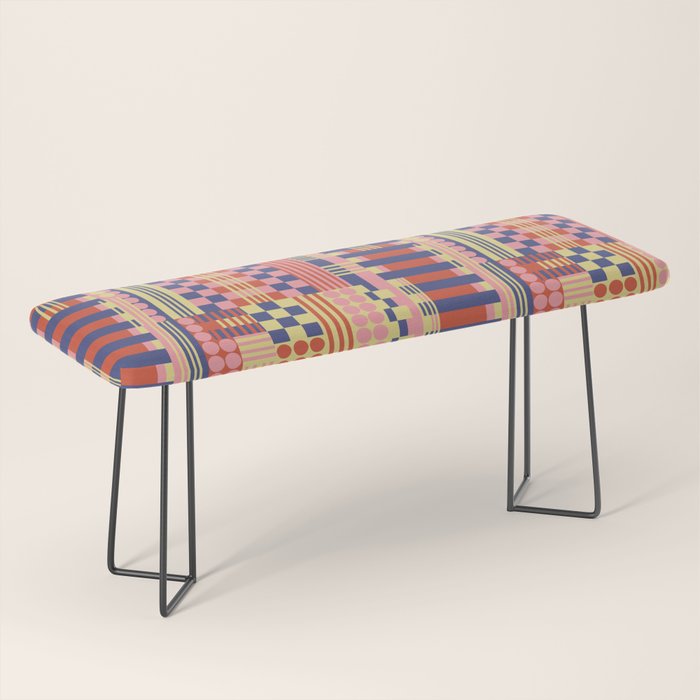 Geometric Composition Colorful Bench Gallery Image 1