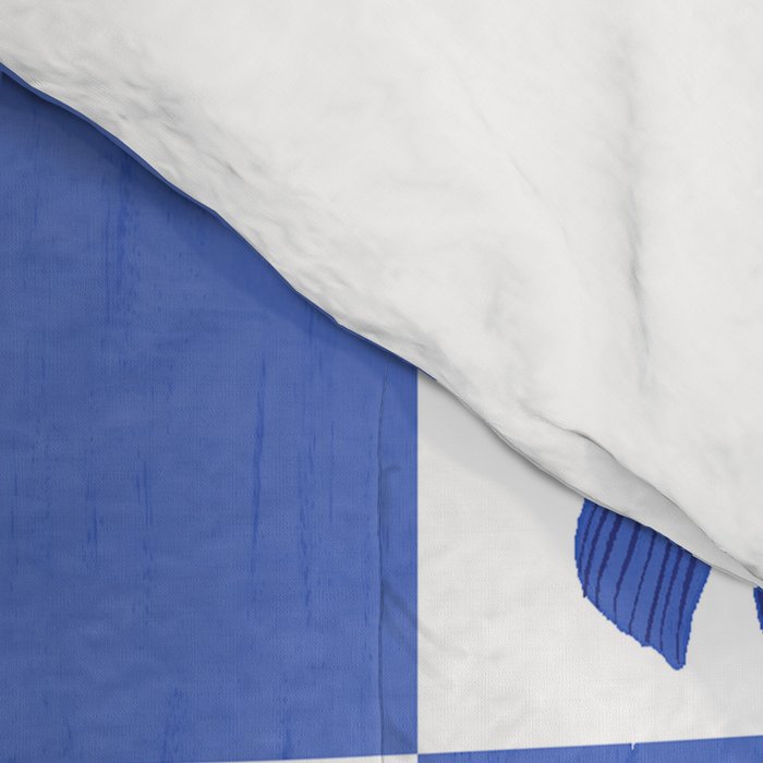 Elegant Blue Bow Checkerboard Pattern - Perfect for Winter and Holiday Themes Comforter Gallery Image 4