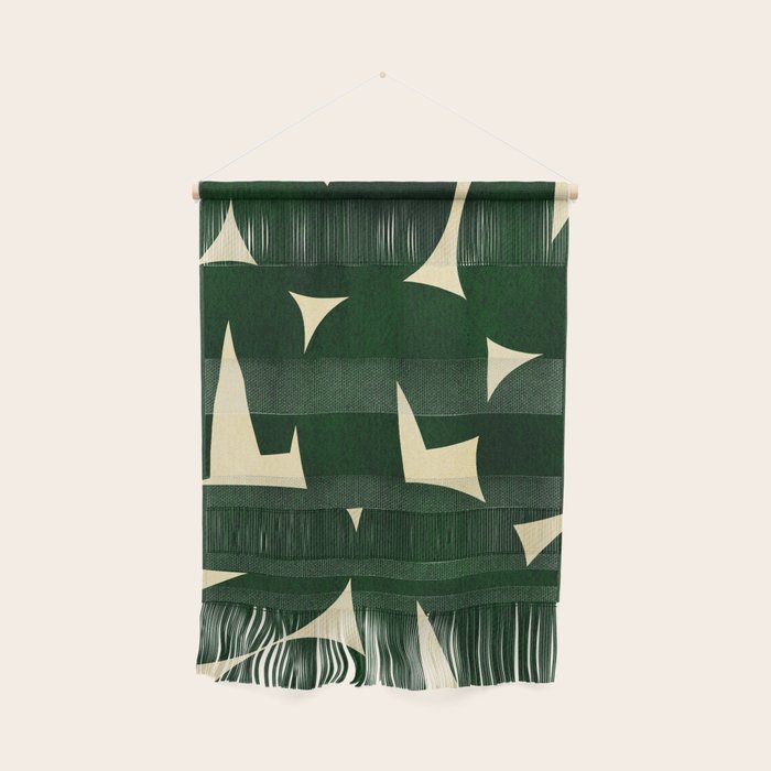 Green Black abstract shapes N03 Wall Hanging Gallery Image 1