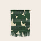 Green Black abstract shapes N03 Wall Hanging Gallery Image 1