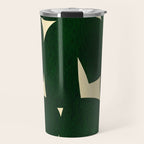 Green Black abstract shapes N03 Travel Mug Gallery Image 1