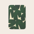 Green Black abstract shapes N03 Bath Mat Gallery Image 1