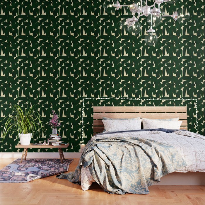 Green Black abstract shapes N03 Wallpaper Gallery Image 3