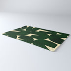 Green Black abstract shapes N03 Rug Gallery Image 3