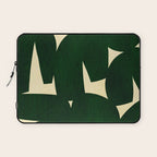 Green Black abstract shapes N03 Laptop Sleeve Gallery Image 1