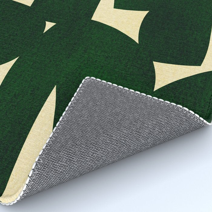 Green Black abstract shapes N03 Rug Gallery Image 4