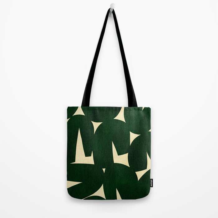 Green Black abstract shapes N03 Tote Bag Gallery Image 2